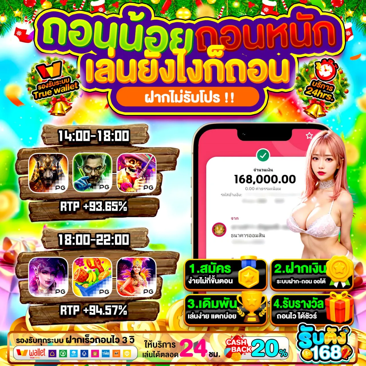 โปรโมชั่นเด็ด เฉพาะสมาชิก PG BETFLIX เท่านั้น